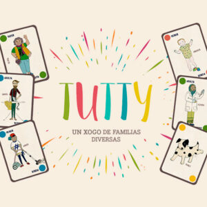 Xogo de cartas de familias diversas.